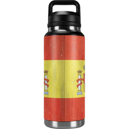 Spain Flag Distressed YETI Rambler 36oz Bottle Skin